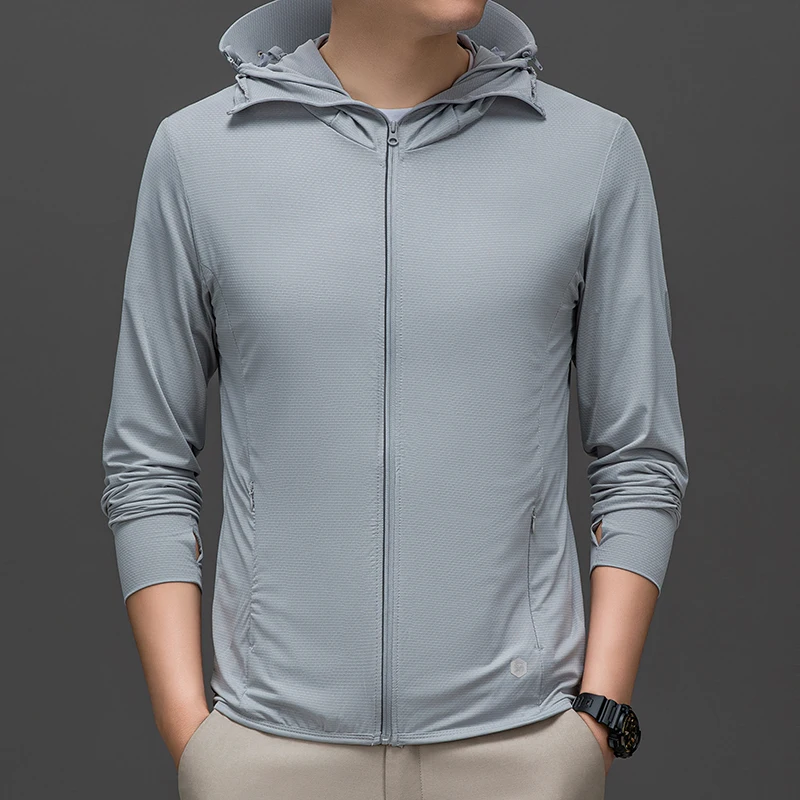 UPF 50+ Men's Lightweight Hooded Sunshirt Anti-UV Cooling Jacket with Thumbhole Cuffs Design Hood Coat Breathable Outerwear Men
UPF 50+ Men's Lightweight Hooded Sunshirt Anti-UV Cooling Jacket with Thumbhole Cuffs Design Hood Coat Breathable Outerwear Men