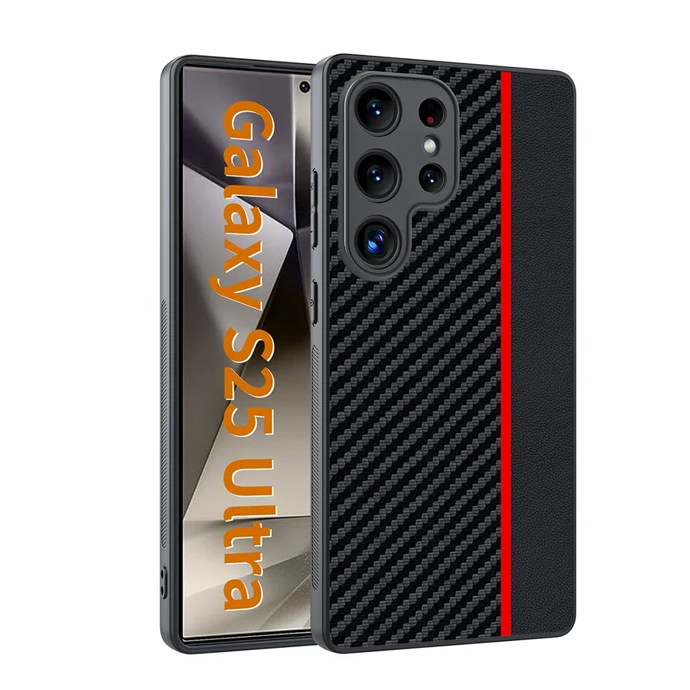 For Samsung Galaxy S25 Ultra Case Carbon Fiber Texture Pattern Anti Drop Grid Case for Galaxy S25 S25+ S25Plus S24Ultra Cover
For Samsung Galaxy S25 Ultra Case Carbon Fiber Texture Pattern Anti Drop Grid Case for Galaxy S25 S25+ S25Plus S24Ultra Cover