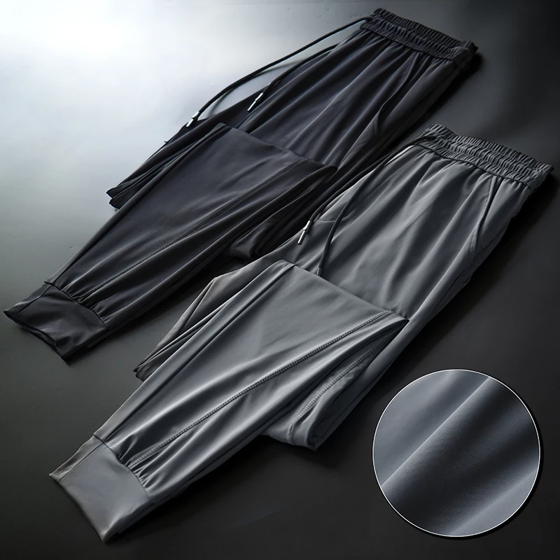 Ice Silk Men's Summer Thin Quick Dry Sports Casual Pants Loose Sweatpants Harajuku Style High Elasticity All Match Trending
Ice Silk Men's Summer Thin Quick Dry Sports Casual Pants Loose Sweatpants Harajuku Style High Elasticity All Match Trending
