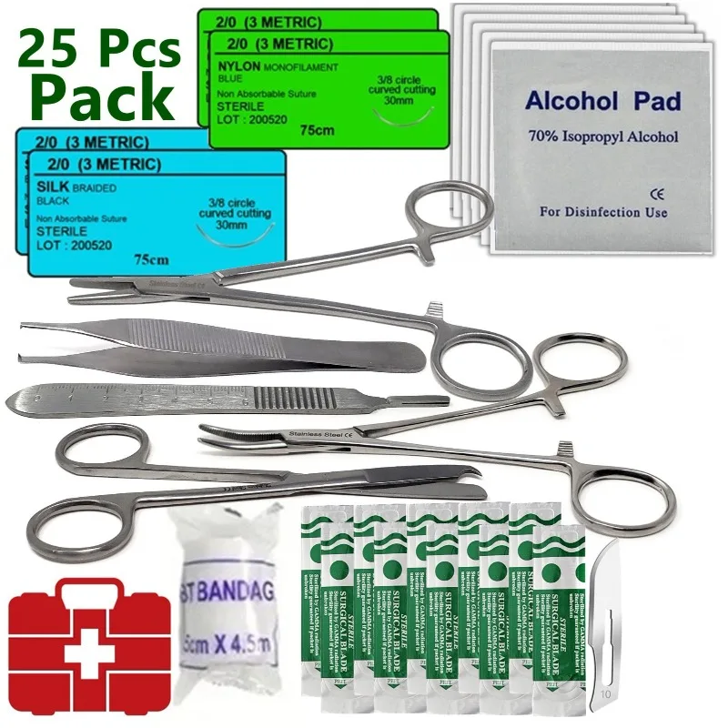 Surgical Suture Trauma Kit First Aid Supplies Medical Travel Trauma Pack-25P
Surgical Suture Trauma Kit First Aid Supplies Medical Travel Trauma Pack-25P