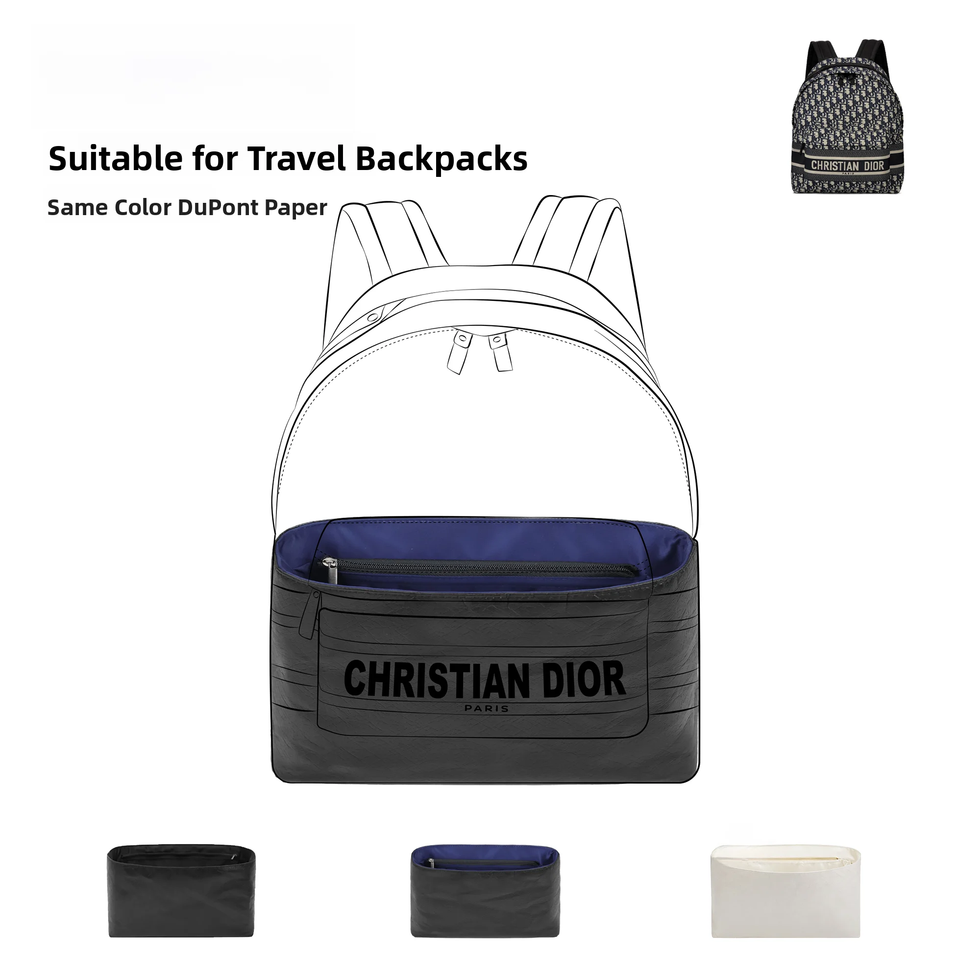 DGAZ Global Brand Compatible TravelRider Backpack with Same Color DuPont Paper Inner Bag Blue Black Dual Shoulder Bag
DGAZ Global Brand Compatible TravelRider Backpack with Same Color DuPont Paper Inner Bag Blue Black Dual Shoulder Bag