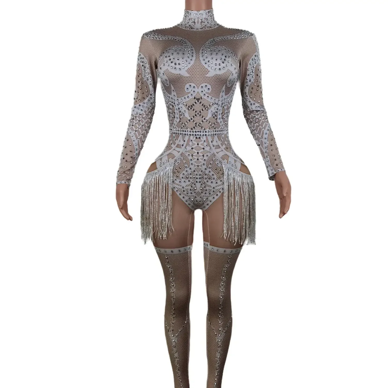 Sexy Tassel Rhinestone White Jumpsuit Women Nightclub Birthday Party Outfit Rave Rompers Stage Dance Costumes Festival Clothing
Sexy Tassel Rhinestone White Jumpsuit Women Nightclub Birthday Party Outfit Rave Rompers Stage Dance Costumes Festival Clothing