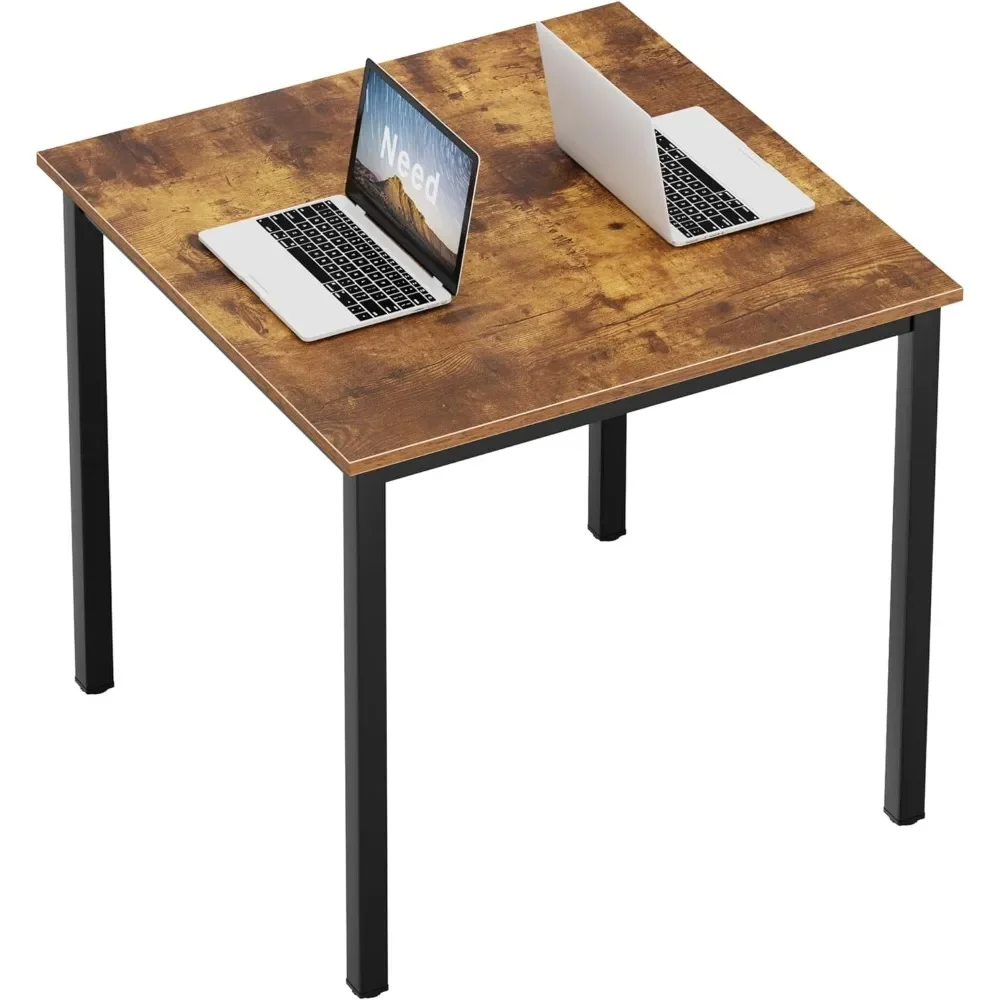 Dining Table, Sturdy and Heavy-Duty Writing Desk, Rustic Brown Color Desktop & Black Frame, Small Square Dining Table
Dining Table, Sturdy and Heavy-Duty Writing Desk, Rustic Brown Color Desktop & Black Frame, Small Square Dining Table