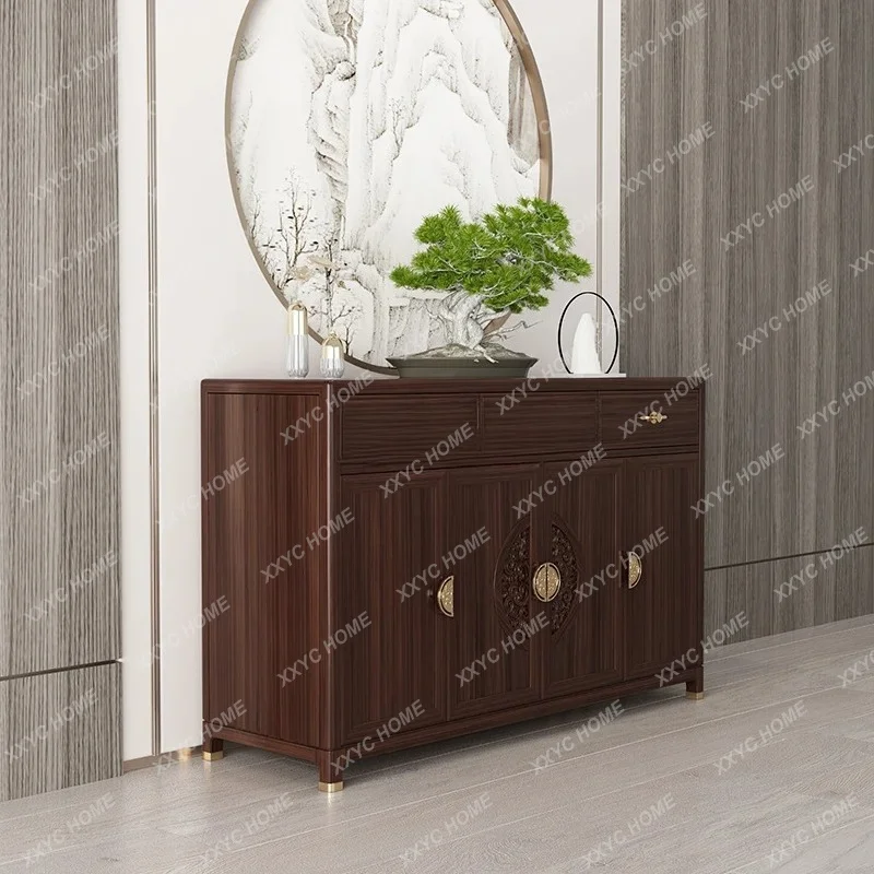 SSNew Chinese style solid wood dining side entrance cabinet modern simple household storage tea ebony
SSNew Chinese style solid wood dining side entrance cabinet modern simple household storage tea ebony