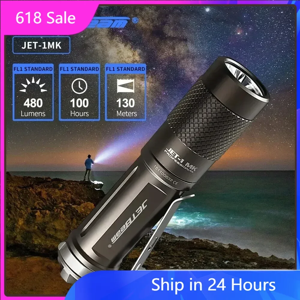 JETBEAM JET-1MK Flashlight 480LM EDC Lantern 130M Beam Distance Torch IPX8 Waterproof High Power Led Flashlights for Hiking Camp
JETBEAM JET-1MK Flashlight 480LM EDC Lantern 130M Beam Distance Torch IPX8 Waterproof High Power Led Flashlights for Hiking Camp