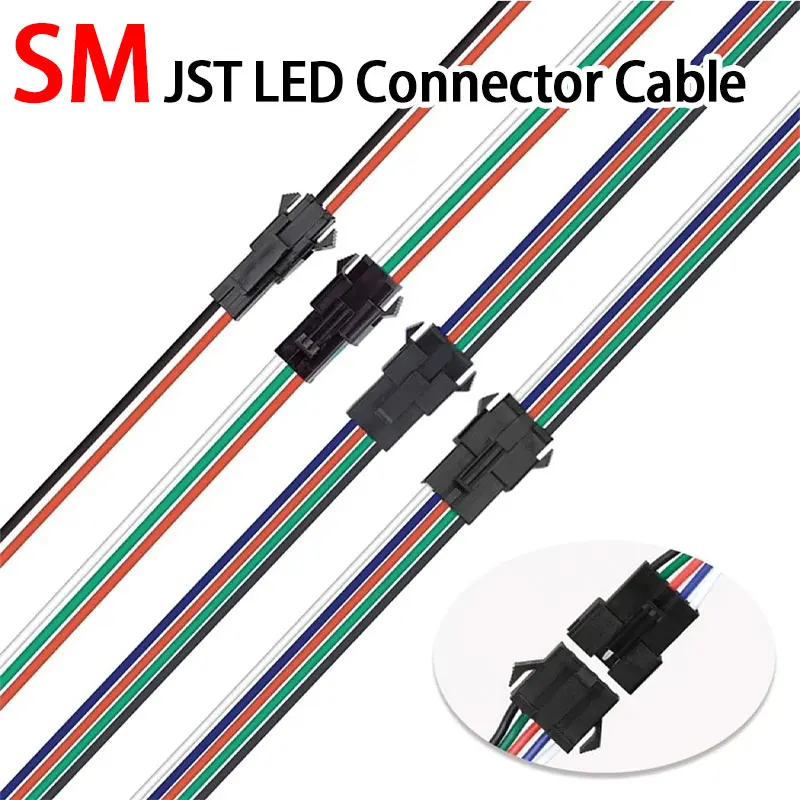 SM JST LED Connector Cable 4/5 Pin Plug Socket Male Female Wire Connector For RGB RGBW LED Strip Light Adapter
SM JST LED Connector Cable 4/5 Pin Plug Socket Male Female Wire Connector For RGB RGBW LED Strip Light Adapter
