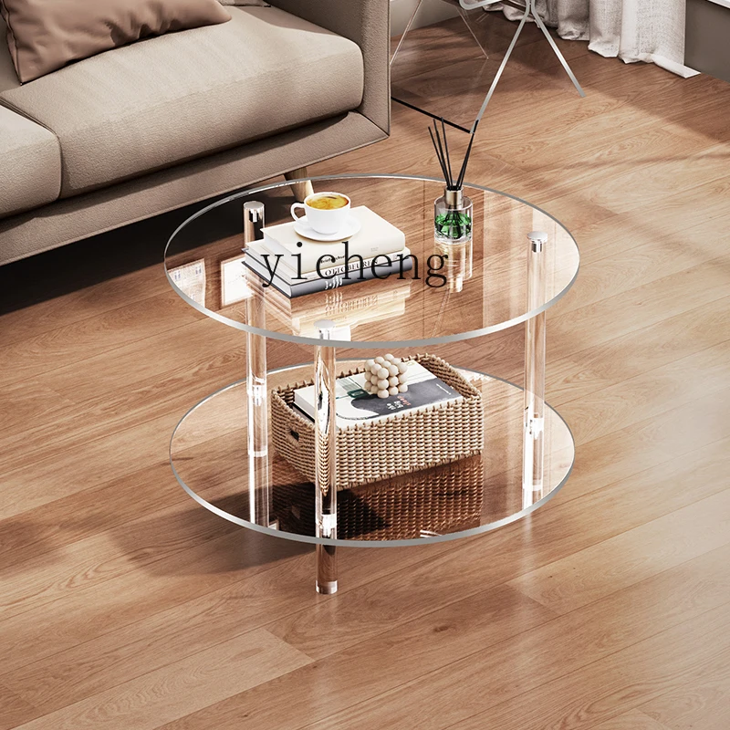 ZK acrylic transparent coffee table living room household small apartment sofa side table modern simple round coffee table
ZK acrylic transparent coffee table living room household small apartment sofa side table modern simple round coffee table
