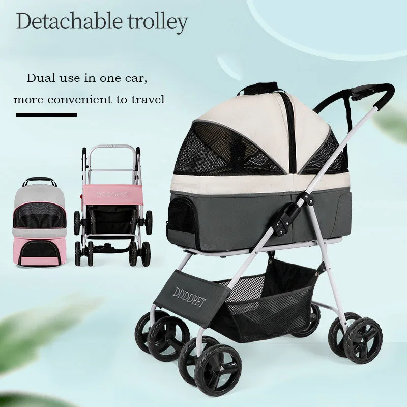 Wholesale Customization Dog Go Out Trolley Pet Dog Stroller Separate Folding Car Portable Cat Pet Trolleys
Wholesale Customization Dog Go Out Trolley Pet Dog Stroller Separate Folding Car Portable Cat Pet Trolleys