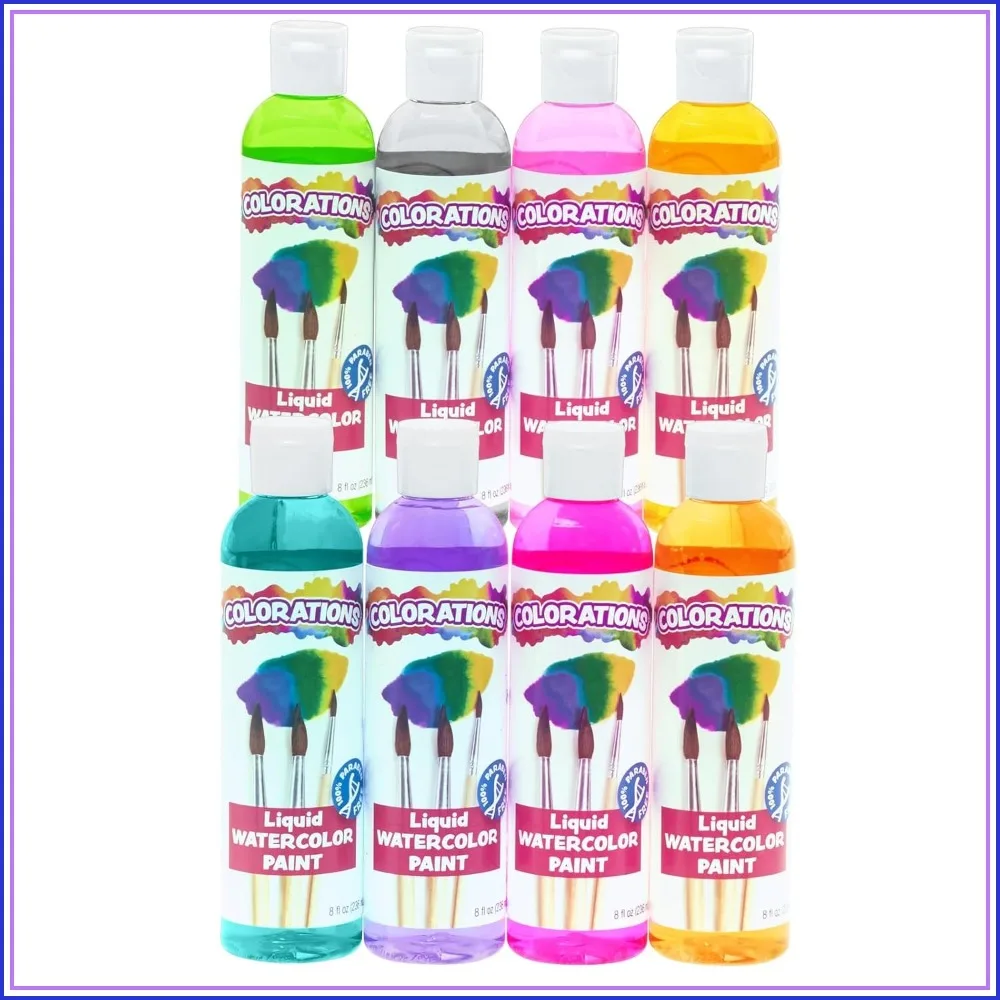 8-Color Liquid Watercolor Paint Set, 8oz Each, Non-Toxic, Vibrant Colors for Kids & Adults, Versatile Art Supplies
8-Color Liquid Watercolor Paint Set, 8oz Each, Non-Toxic, Vibrant Colors for Kids & Adults, Versatile Art Supplies