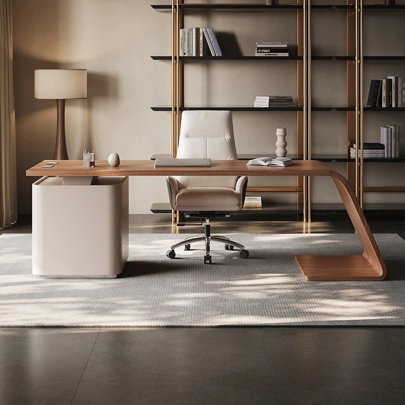 South American walnut desk household Italian minimalist study high-end light luxury solid wood computer desk
South American walnut desk household Italian minimalist study high-end light luxury solid wood computer desk