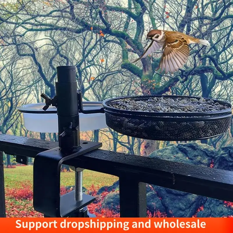 AA86 Railing Clamp Bird Feeder Adjustable Height Deck Bird Feeders With Clamp Bird Feeding Station Flower Pot Stand 360Degree
AA86 Railing Clamp Bird Feeder Adjustable Height Deck Bird Feeders With Clamp Bird Feeding Station Flower Pot Stand 360Degree