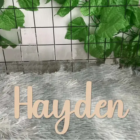 1pc Funny hayden example Custom Name Wood Material Wooden Plaque Wooden Sign Unfinished Wood for Painting or Glittering