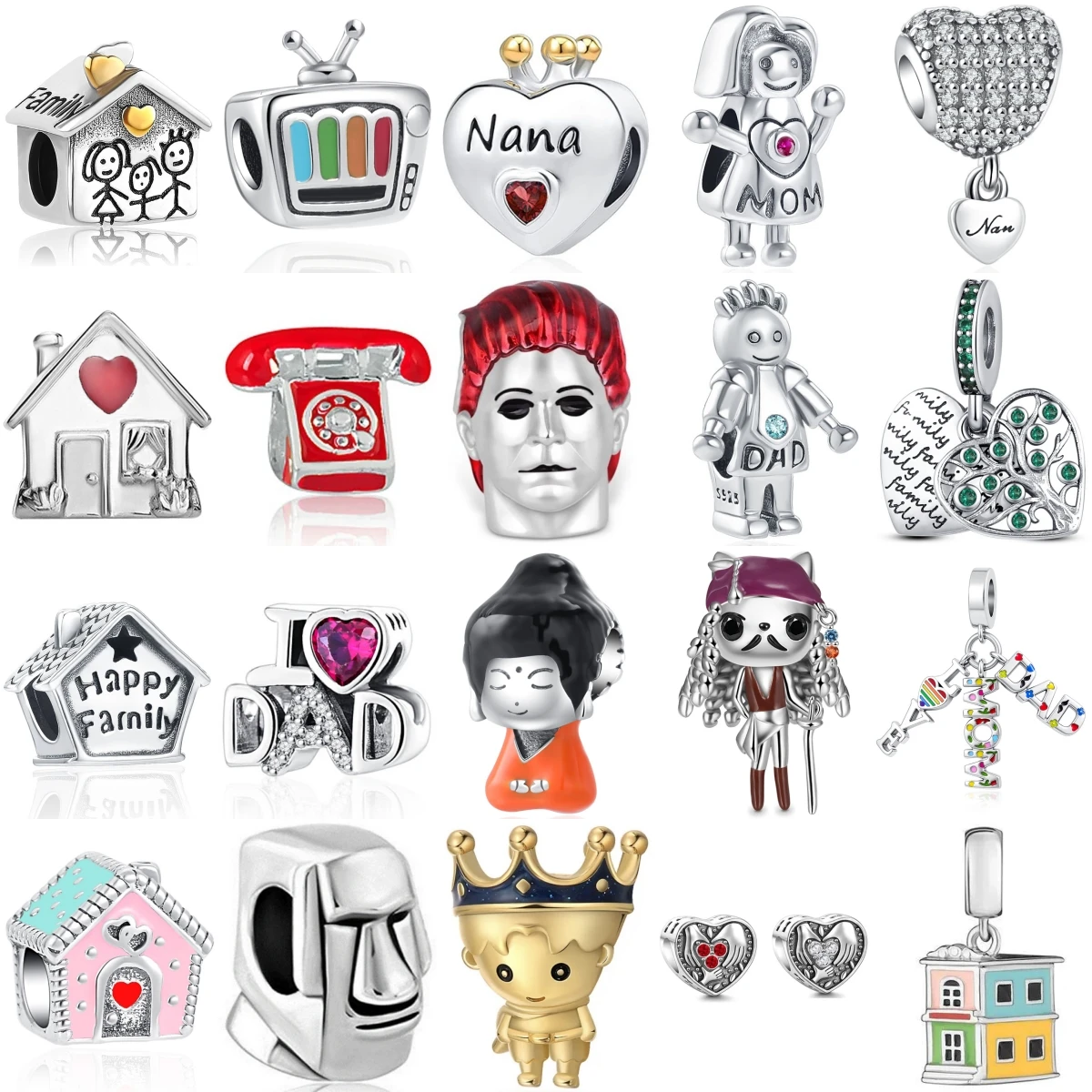 Новая мода из стерлингового серебра 925 пробы, телевизионный дом, телефон, сделай сам, тонкие бусины, подходят для оригинального кулона, женский браслет, аксессуары, подарок
Новая мода из стерлингового серебра 925 пробы, телевизионный дом, телефон, сделай сам, тонкие бусины, подходят для оригинального кулона, женский браслет, аксессуары, подарок