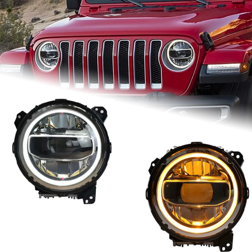 Фара AKD для Jeep Wrangler, головная фара головного света 2018-2021, фары Wrangler DRL, сигнал поворота, фара дальнего света, объектив проектора Angel Eye
Фара AKD для Jeep Wrangler, головная фара головного света 2018-2021, фары Wrangler DRL, сигнал поворота, фара дальнего света, объектив проектора Angel Eye