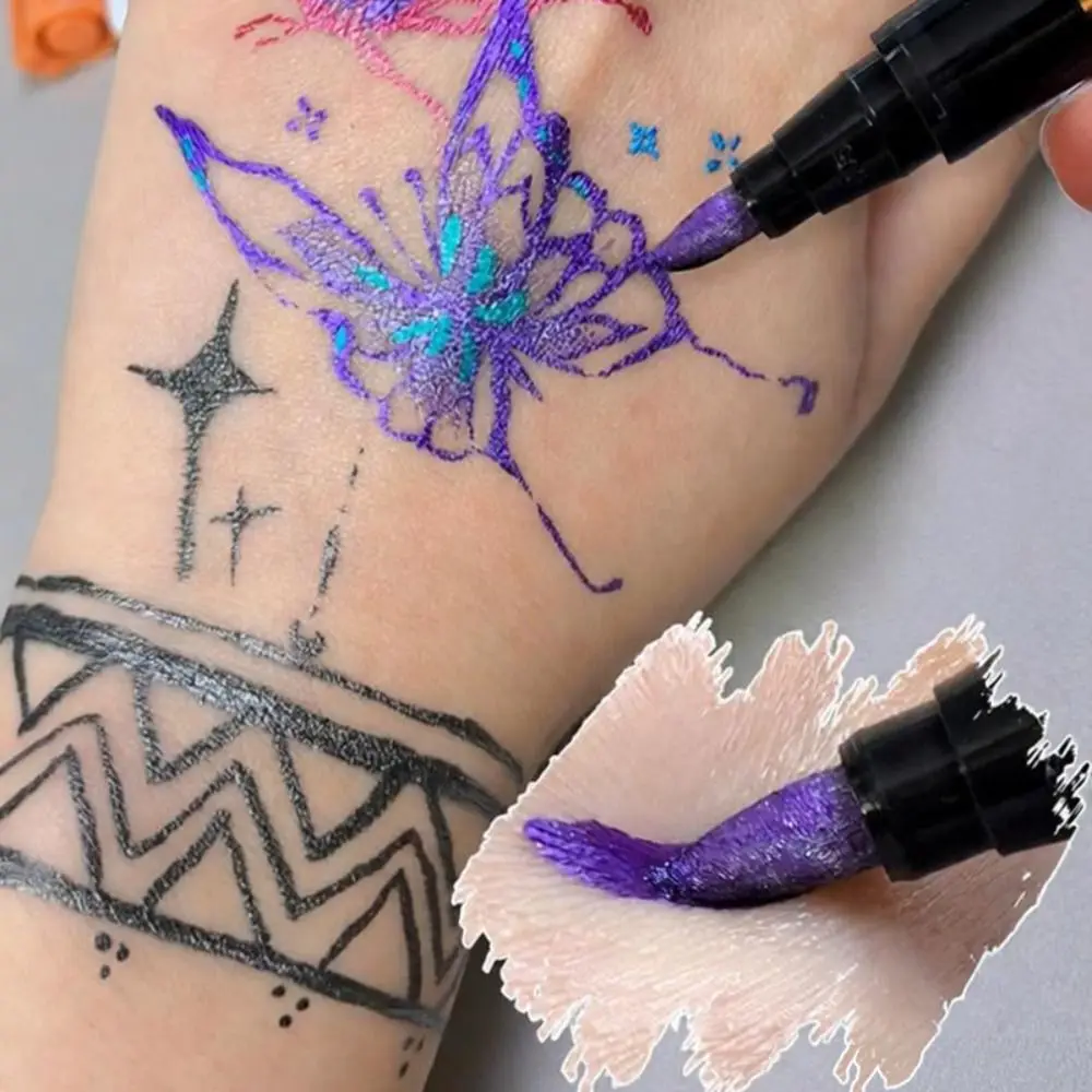 High Quality Metallic Temporary Pen Soft Head 10 Colors Marker Pen Washable Doodle Pen Festival Use
High Quality Metallic Temporary Pen Soft Head 10 Colors Marker Pen Washable Doodle Pen Festival Use