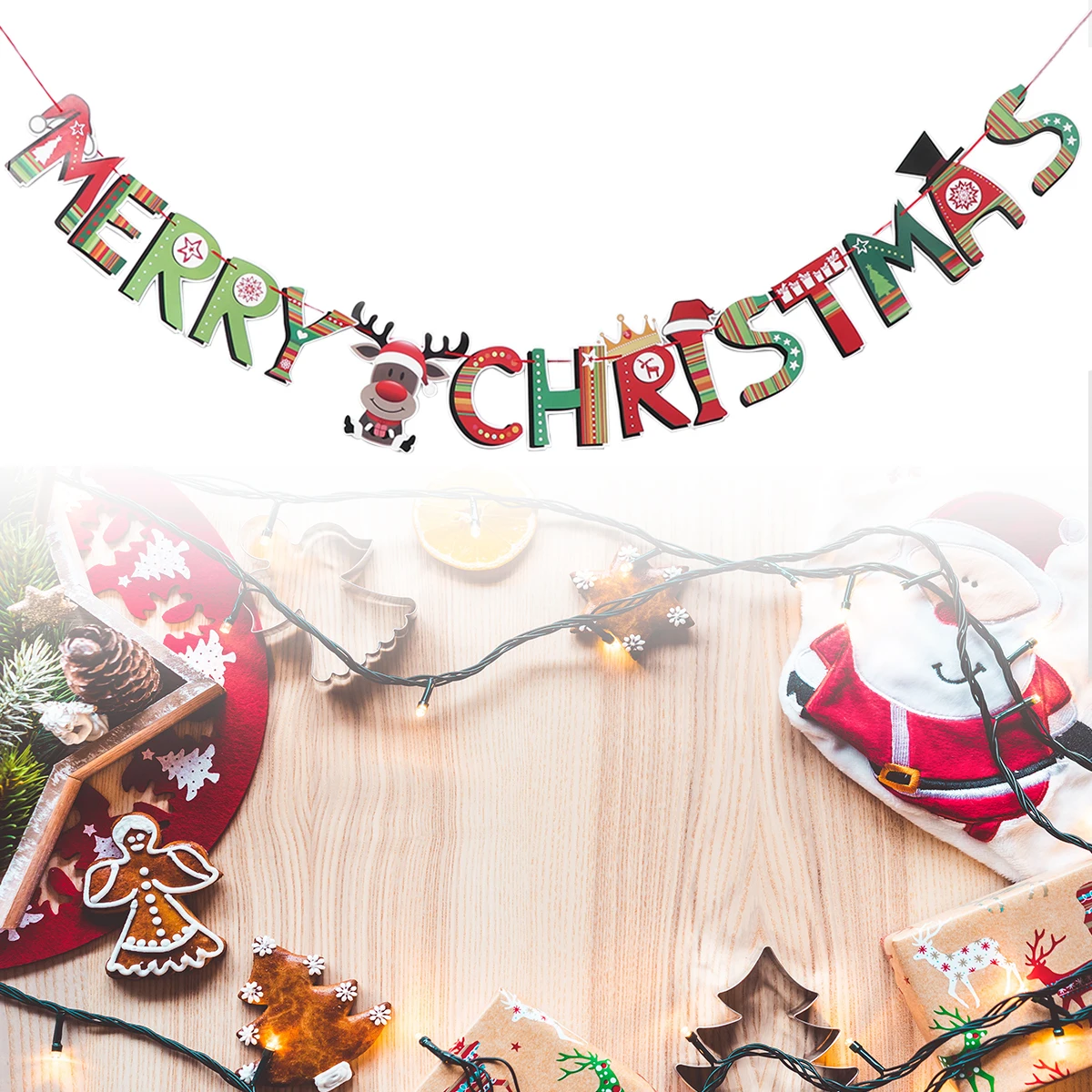Christmas Bunting Banner Xmas Paper Hanging Decor Party Holiday Classroom Window Tree Decoration Garland Festival Cartoons
Christmas Bunting Banner Xmas Paper Hanging Decor Party Holiday Classroom Window Tree Decoration Garland Festival Cartoons