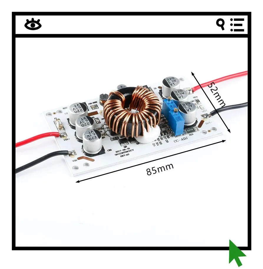 600W aluminum substrate boost constant current adjustable power module LED boost drive boost charging power supply
600W aluminum substrate boost constant current adjustable power module LED boost drive boost charging power supply