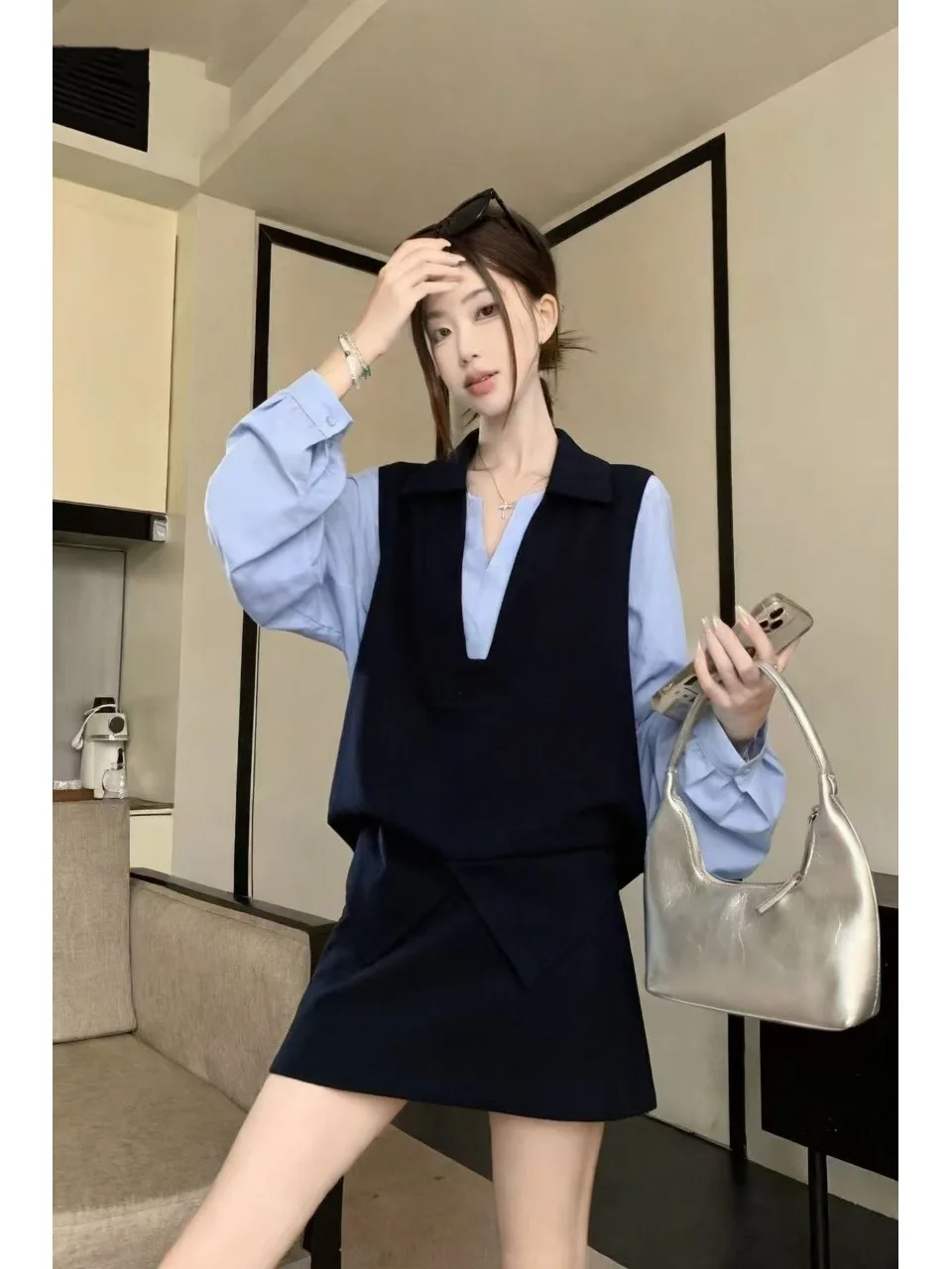 plus Size Women's College Style High Waist A-Line Skirt Two-Piece Set Spring Summer New Arrival Korean Loose Fit Long Sl...
plus Size Women's College Style High Waist A-Line Skirt Two-Piece Set Spring Summer New Arrival Korean Loose Fit Long Sl...