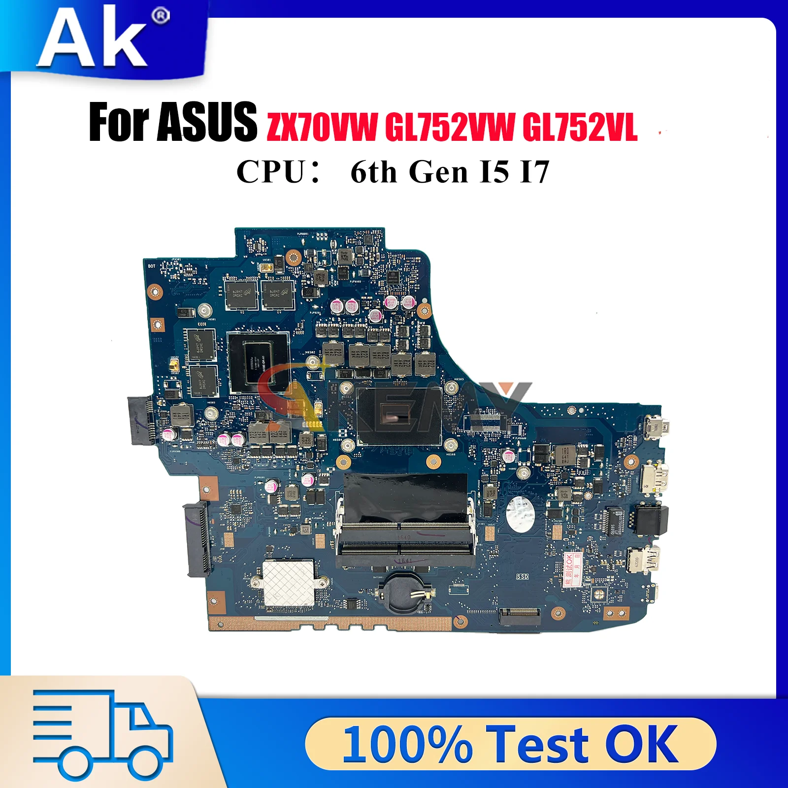 GL752VL Материнская плата для ноутбука ASUS ROG Strix GL752VW ZX70VW GL752VL GL752V Материнская плата для ноутбука с процессором I5 I7 100% тесты OK stk
GL752VL Материнская плата для ноутбука ASUS ROG Strix GL752VW ZX70VW GL752VL GL752V Материнская плата для ноутбука с процессором I5 I7 100% тесты OK stk