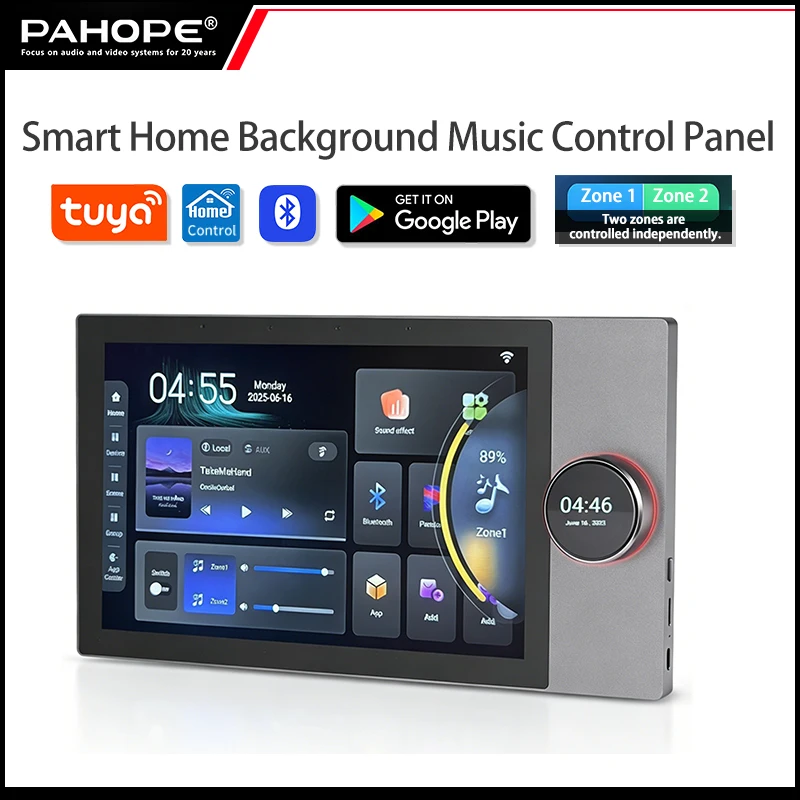 10in Tuya Smart Touch Screen Background Music Control Wall Amplifier ZigBee Gateway Wi-Fi Integrated Intelligent Host Two zones
10in Tuya Smart Touch Screen Background Music Control Wall Amplifier ZigBee Gateway Wi-Fi Integrated Intelligent Host Two zones