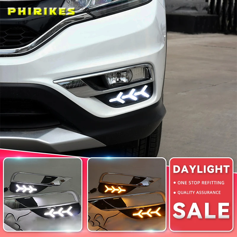 Для Honda CRV CR-V 2015 2016 Φ Автомобильные дневные ходовые огни, передняя противотуманная фара, желтый сигнал поворота
Для Honda CRV CR-V 2015 2016 Φ Автомобильные дневные ходовые огни, передняя противотуманная фара, желтый сигнал поворота