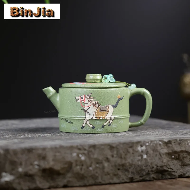 210ml Aesthetic Yixing Purple Clay Teapots Handmade Large Caliber Pot Raw Ore Bean Green Mud Tea Infuser Kettle Zisha Tea Set
210ml Aesthetic Yixing Purple Clay Teapots Handmade Large Caliber Pot Raw Ore Bean Green Mud Tea Infuser Kettle Zisha Tea Set