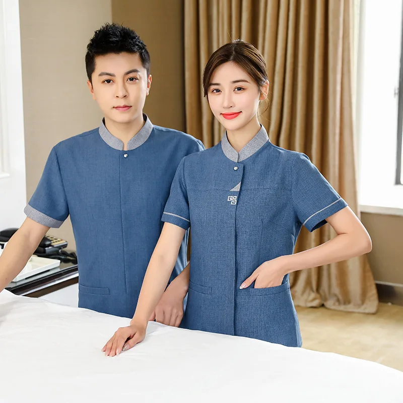 Hotel cleaning staff uniforms: short-sleeved summer wear for women, property cleaning workwear, long-sleeved autumn and winter a
Hotel cleaning staff uniforms: short-sleeved summer wear for women, property cleaning workwear, long-sleeved autumn and winter a