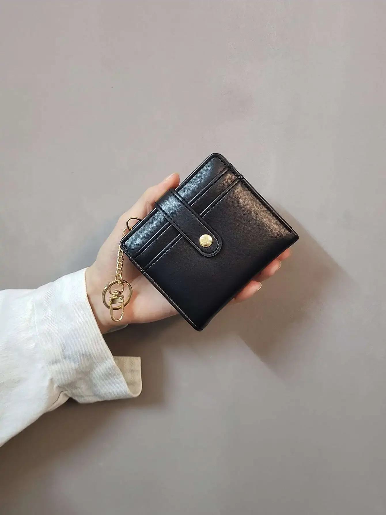 Snap Button PU Black For Daily Life Pocket Wallet Small ID Window Bi-Fold Women Wallet Dad Gifts Gift Gift Present Gifts For Tea
Snap Button PU Black For Daily Life Pocket Wallet Small ID Window Bi-Fold Women Wallet Dad Gifts Gift Gift Present Gifts For Tea