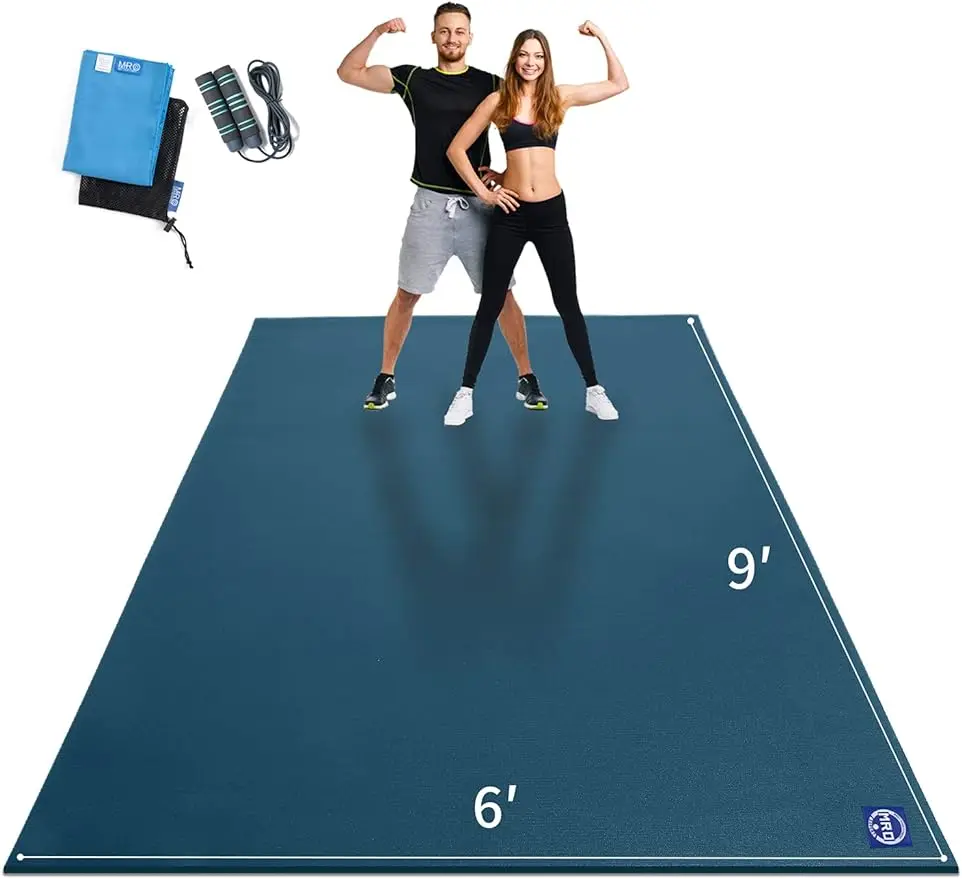 Extra Large Exercise Mat 9' x 6' x 7mm, High-Density Workout Mats for Home Gym Flooring, Non-Slip, Extra Thick Durable Cardio Ma
Extra Large Exercise Mat 9' x 6' x 7mm, High-Density Workout Mats for Home Gym Flooring, Non-Slip, Extra Thick Durable Cardio Ma
