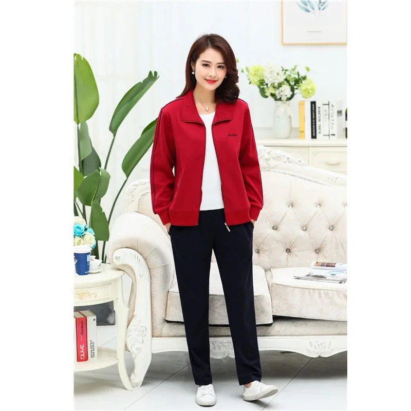 2023 Spring and Autumn New Mid aged and Elderly Women's Sportswear Fashion Set Mom's Slim Tracksuit Two Piece Set
2023 Spring and Autumn New Mid aged and Elderly Women's Sportswear Fashion Set Mom's Slim Tracksuit Two Piece Set