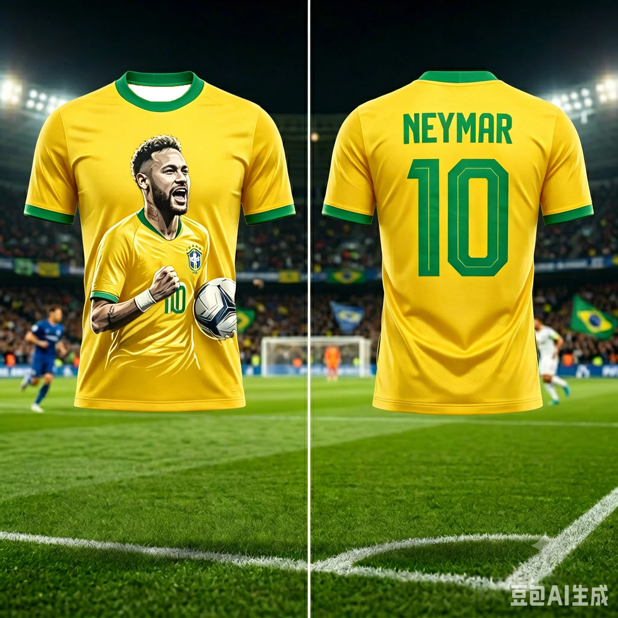 Kids Brazil Soccer T-Shirt Neymar #10 Player Portrait Print Breathable Quick Dry Training Tee Fan Sport Top Men Women
Kids Brazil Soccer T-Shirt Neymar #10 Player Portrait Print Breathable Quick Dry Training Tee Fan Sport Top Men Women