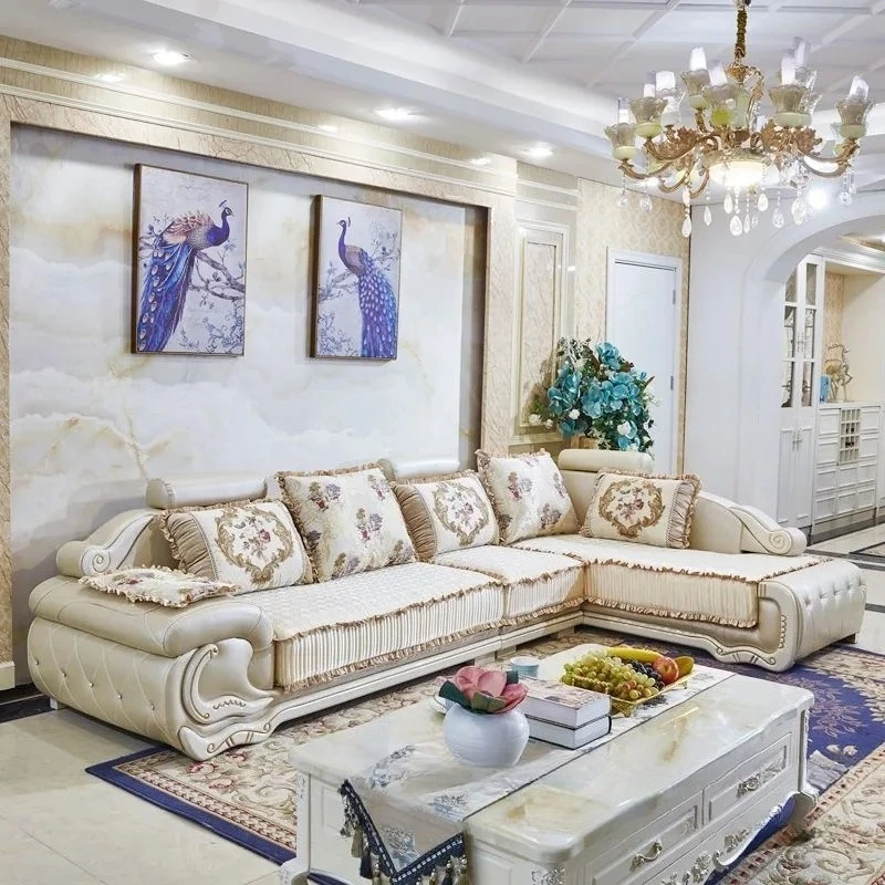New European fabric sofa Jane European princess leather cloth living room large armrest with wood luxury solid wood
New European fabric sofa Jane European princess leather cloth living room large armrest with wood luxury solid wood