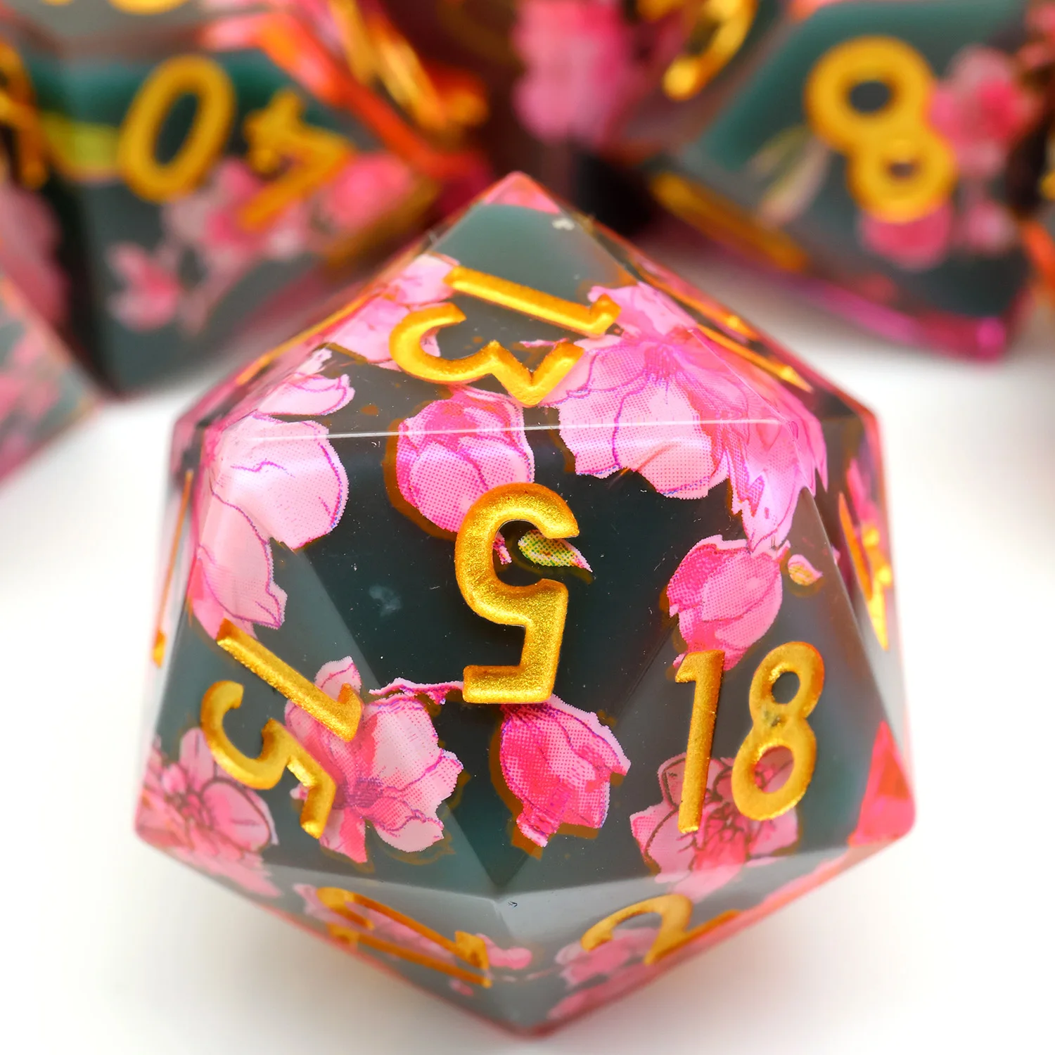 Resin Polyhedral Dice,Spring Flower Themed Handmade Resin DND Set for Dungeons and Dragons Role Playing Games-L5
Resin Polyhedral Dice,Spring Flower Themed Handmade Resin DND Set for Dungeons and Dragons Role Playing Games-L5
