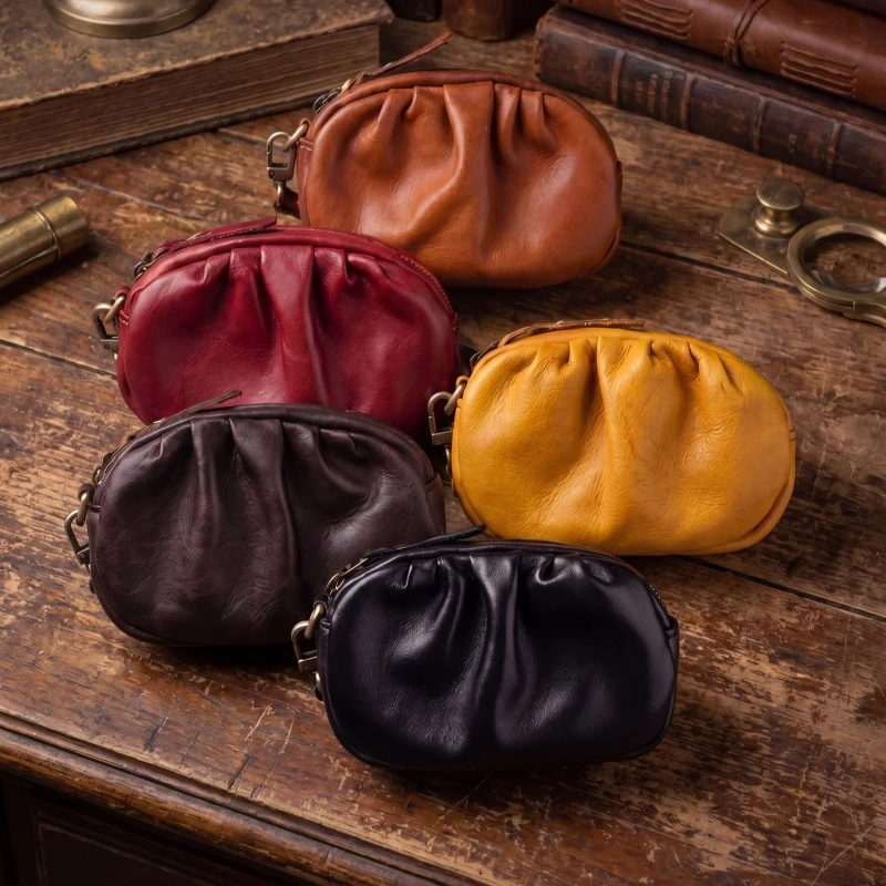 Genuine Leather Ruched Wristlet Wallet,Smooth Zipper Closure Coin Purse, Premium Leather Organizer Bag with Reinforced Stitching
Genuine Leather Ruched Wristlet Wallet,Smooth Zipper Closure Coin Purse, Premium Leather Organizer Bag with Reinforced Stitching