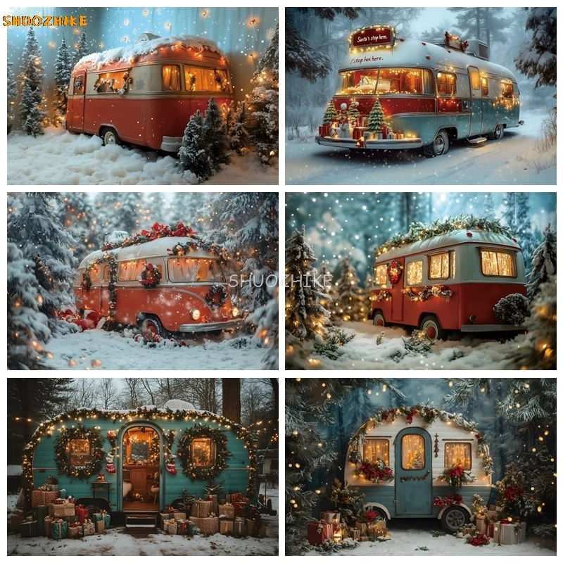 Winter Christmas Camping Car Background Photography Forest Xmas Trees Kids Family Portrait Decorations Backdrop Photobooth Props
Winter Christmas Camping Car Background Photography Forest Xmas Trees Kids Family Portrait Decorations Backdrop Photobooth Props