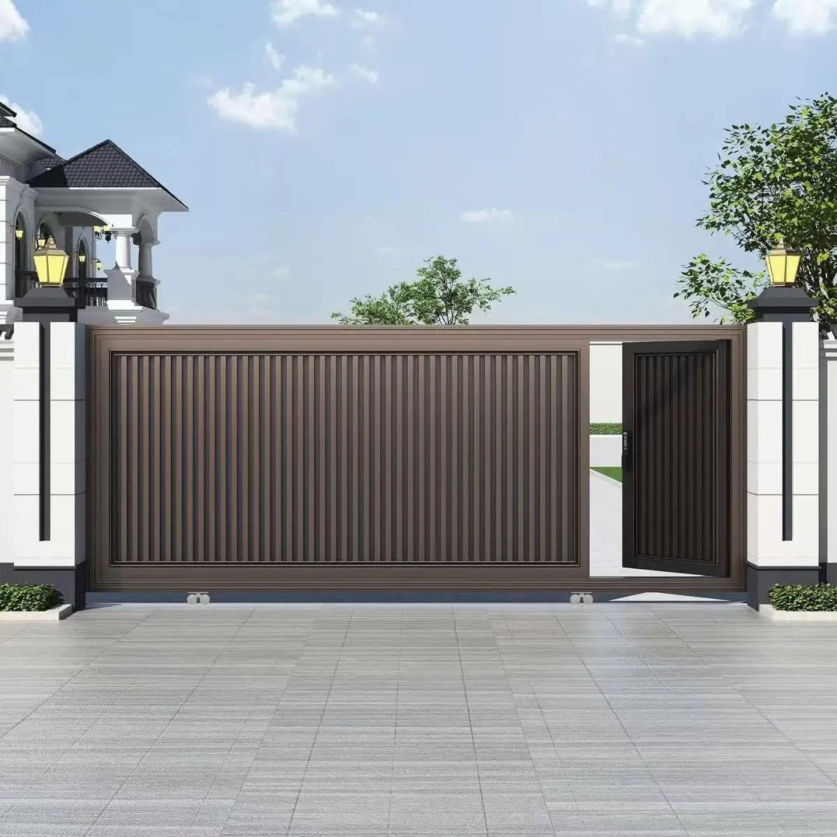 Courtyard Outdoor Driveway Sliding Entrance Aluminum Electric Gate Heat Treated Eco-friendly Weather Resistant
Courtyard Outdoor Driveway Sliding Entrance Aluminum Electric Gate Heat Treated Eco-friendly Weather Resistant
