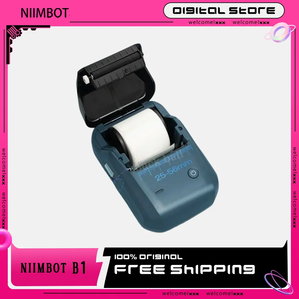 Niimbot B1 мини Bluetooth портативный карманный Термопринтер для этикеток, беспроводной QR-код, печать штрих-кода, ценник-наклейка
Niimbot B1 мини Bluetooth портативный карманный Термопринтер для этикеток, беспроводной QR-код, печать штрих-кода, ценник-наклейка