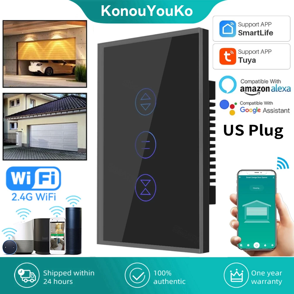 US/Brazil Plug Tuya Smart WiFi Garage Door Opener Controller Roller Shutter Door Switch Panel Voice Control for Alexa Google
US/Brazil Plug Tuya Smart WiFi Garage Door Opener Controller Roller Shutter Door Switch Panel Voice Control for Alexa Google