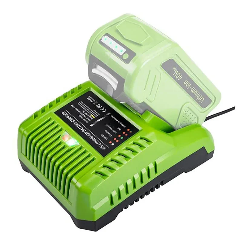 G-MAX 40V Lithium chargeur de batterie 29482 pour GreenWorks 40V Li-ion batterie 29472 ST40B410 BA40L210 STBA40B210 29462 20262
G-MAX 40V Lithium chargeur de batterie 29482 pour GreenWorks 40V Li-ion batterie 29472 ST40B410 BA40L210 STBA40B210 29462 20262
