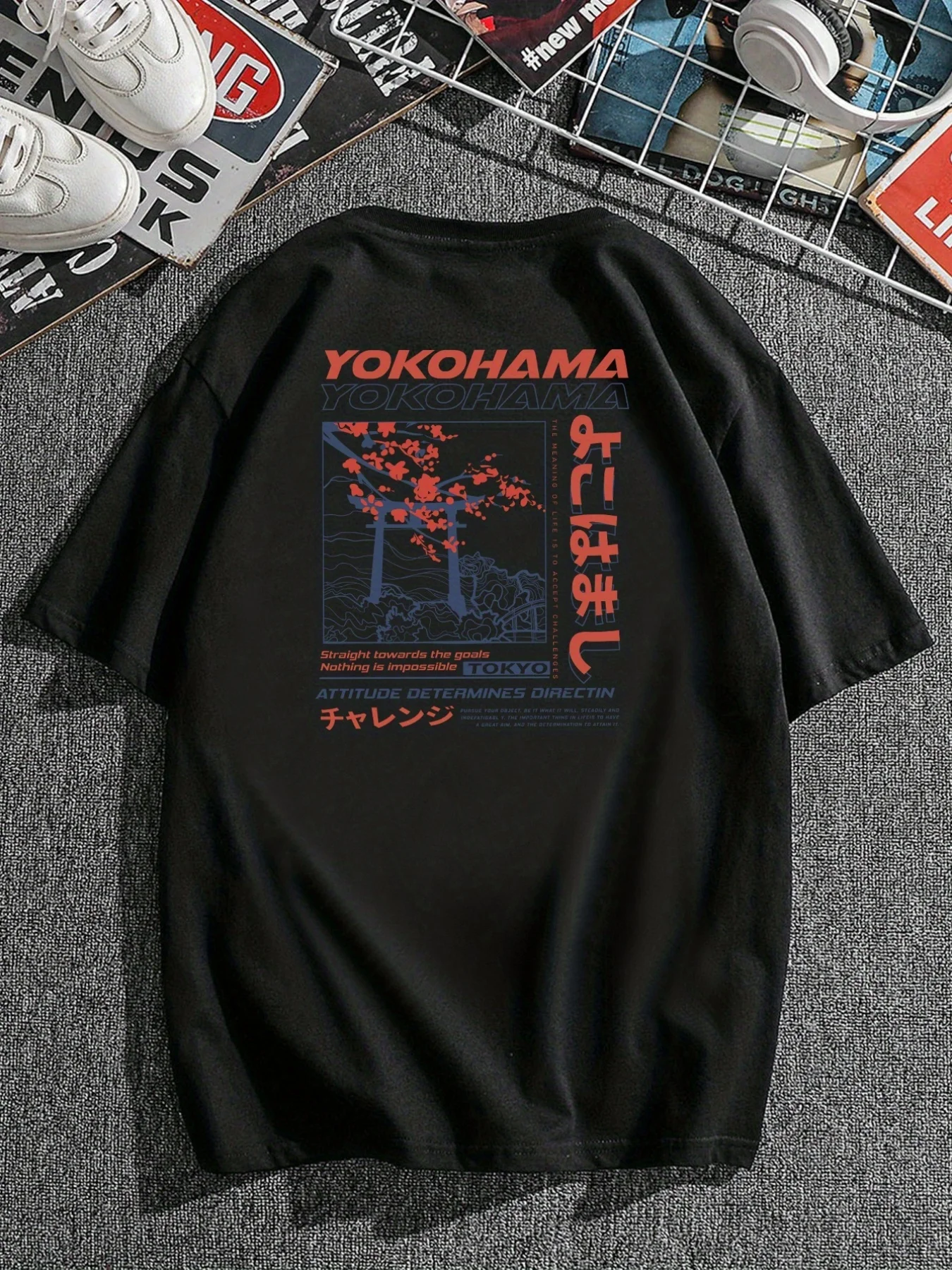 Japanese Kanji "Attitude Determines Direction", Men's Casual Slightly Stretch Crew Neck Graphic Tee, Male Clothes For Summer
Japanese Kanji "Attitude Determines Direction", Men's Casual Slightly Stretch Crew Neck Graphic Tee, Male Clothes For Summer