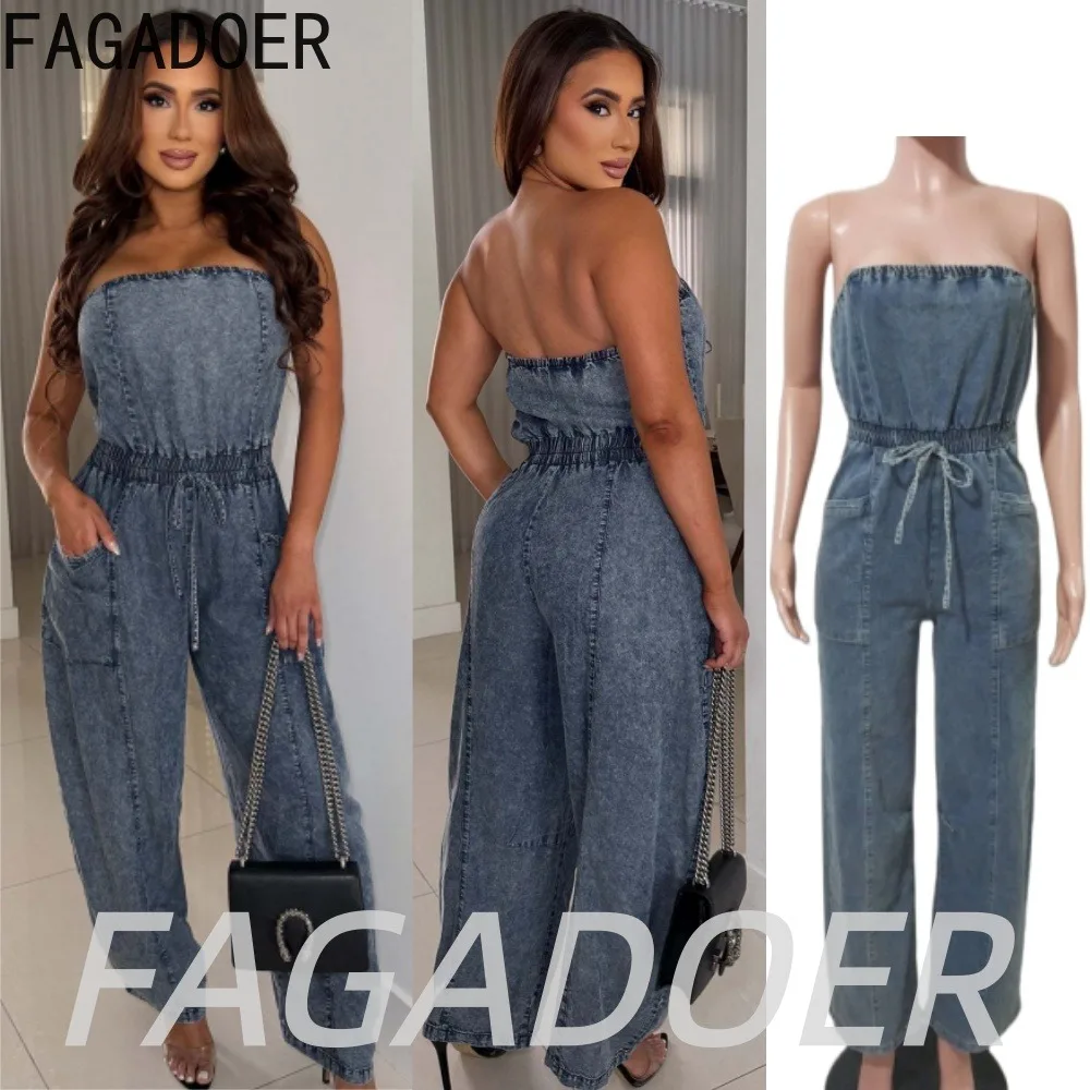 FAGADOER Y2K Vintage Off Shoulder Denim Jumpsuits Women Casual Wide-leg Jean Rompers Summer Streetwear Party Club Playsuits New
FAGADOER Y2K Vintage Off Shoulder Denim Jumpsuits Women Casual Wide-leg Jean Rompers Summer Streetwear Party Club Playsuits New