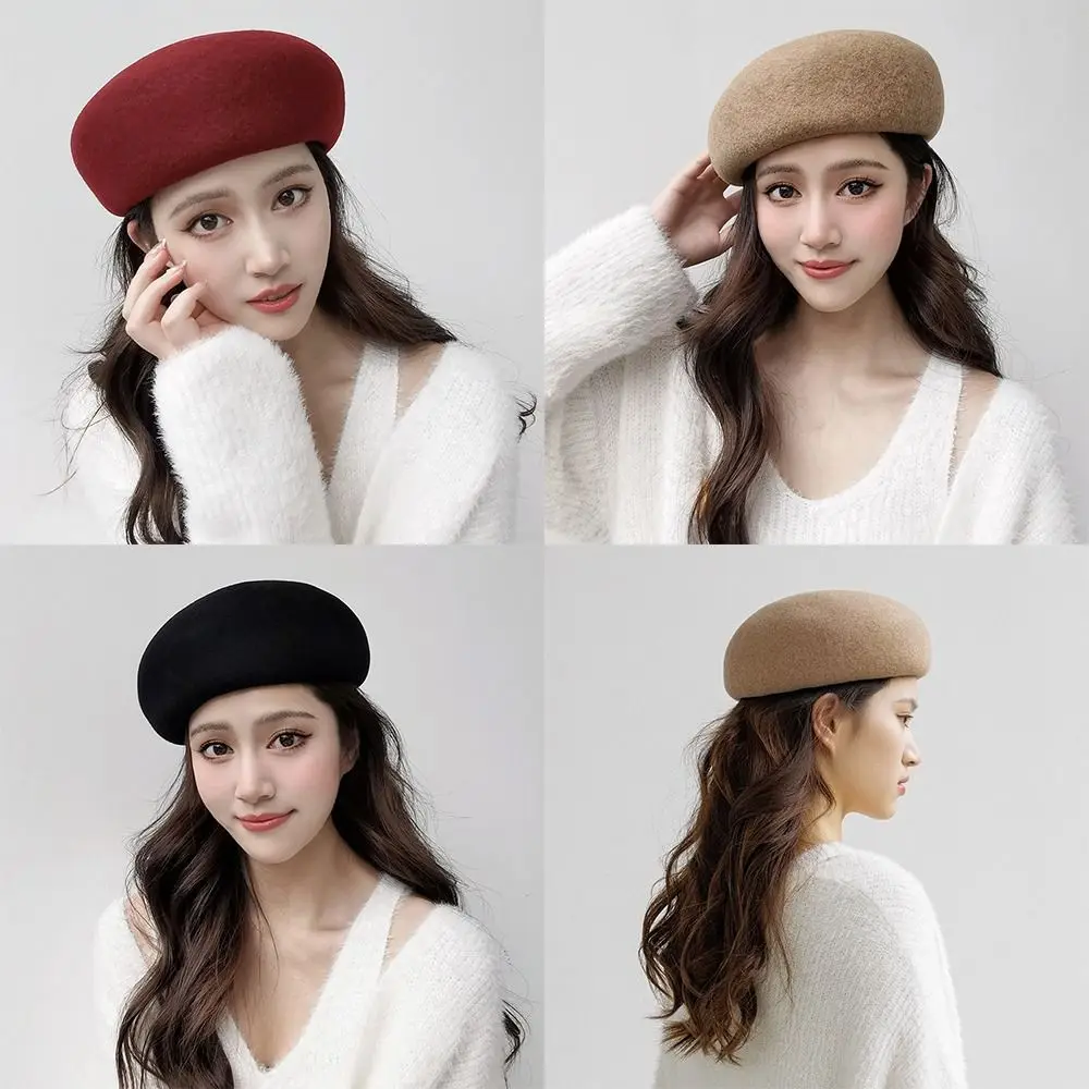 Luxurious 100% Wool Women's Beret Hat Keep Warm Elegant Top Hat Charming Retro Wool Beret Cap Winter
Luxurious 100% Wool Women's Beret Hat Keep Warm Elegant Top Hat Charming Retro Wool Beret Cap Winter