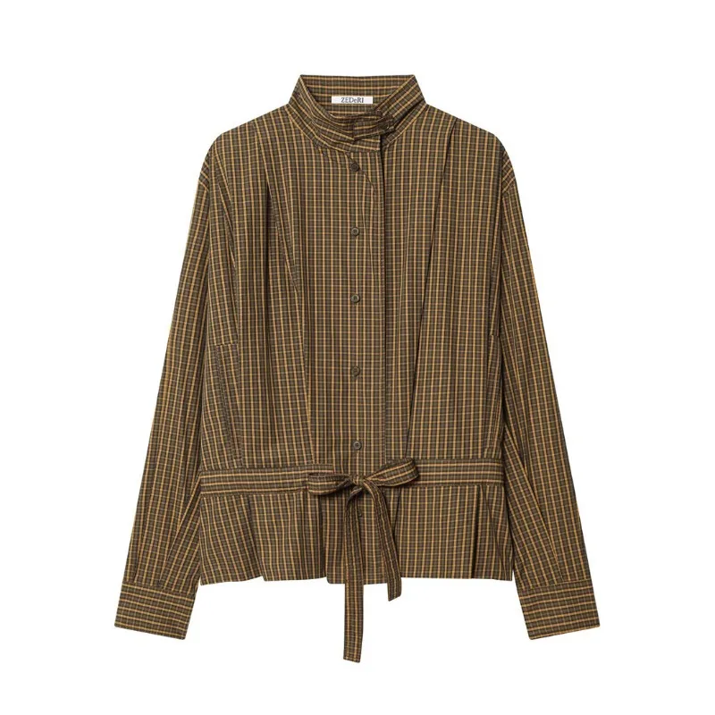 2026 New Long Sleeve Bow Women's Casual Loose Shirt And Blouse Woman Tops Chic Fashion Simple Style Check Shirts for Women
2026 New Long Sleeve Bow Women's Casual Loose Shirt And Blouse Woman Tops Chic Fashion Simple Style Check Shirts for Women