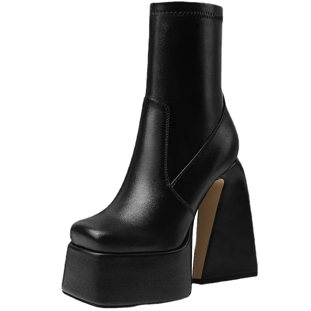 2023 Sexy Black Women's Boots with New European-American Thick-Soled Stacked Stretch Zapatos De Mujer Boots Women Platform Shoes
2023 Sexy Black Women's Boots with New European-American Thick-Soled Stacked Stretch Zapatos De Mujer Boots Women Platform Shoes