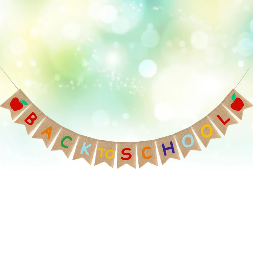 Burlap Banner Back to School Bunting Starting School Pull Flag Garland School First Day Party Decoration Supplies
Burlap Banner Back to School Bunting Starting School Pull Flag Garland School First Day Party Decoration Supplies