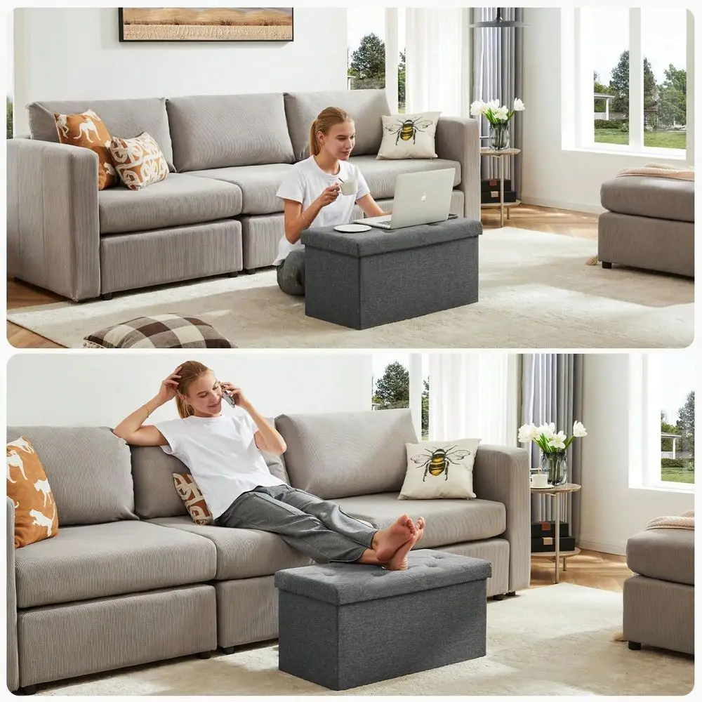 Inches Folding Storage Ottoman Bench, Ottoman Foot Rest, End Of Bed Bench, Storage Chest, Load 660 Lb, For Living Room, Bedroom
Inches Folding Storage Ottoman Bench, Ottoman Foot Rest, End Of Bed Bench, Storage Chest, Load 660 Lb, For Living Room, Bedroom