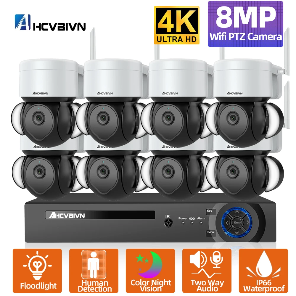 Комплект уличной системы видеонаблюдения, 4K Wi-Fi, PTZ IP-камеры, 8 каналов, NVR, функция ночного видения, двустороннее аудио, комплект видеонаблюдения
Комплект уличной системы видеонаблюдения, 4K Wi-Fi, PTZ IP-камеры, 8 каналов, NVR, функция ночного видения, двустороннее аудио, комплект видеонаблюдения