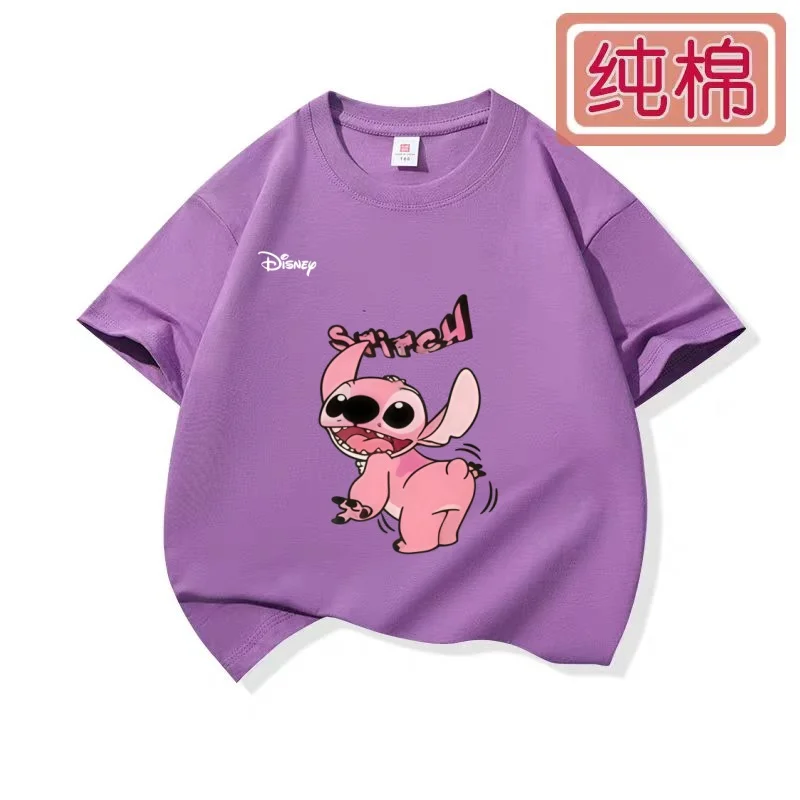 Disney 2026 new Stitch Angel children's short sleeved T-shirt 100% pure cotton summer top for boys and girls, same style
Disney 2026 new Stitch Angel children's short sleeved T-shirt 100% pure cotton summer top for boys and girls, same style