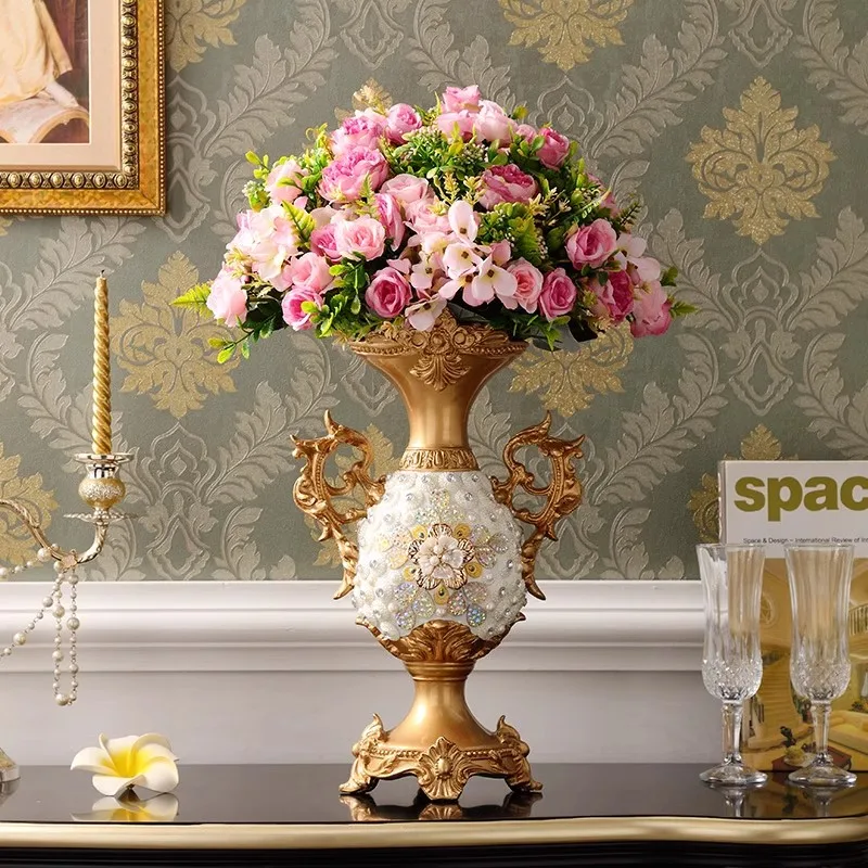 41cm European floral retro large vase for home living room, coffee table, TV cabinet, American decorative vase
41cm European floral retro large vase for home living room, coffee table, TV cabinet, American decorative vase