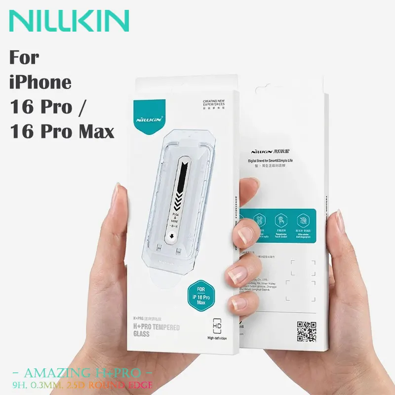 For iPhone 16/16 Pro Max, NILLKIN Anti-Explosion Glass, 93% High Transparency, Reinforced High-Aluminum, Dust-Free Installation
For iPhone 16/16 Pro Max, NILLKIN Anti-Explosion Glass, 93% High Transparency, Reinforced High-Aluminum, Dust-Free Installation